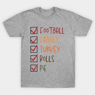 Thanksgiving checklist T-Shirt